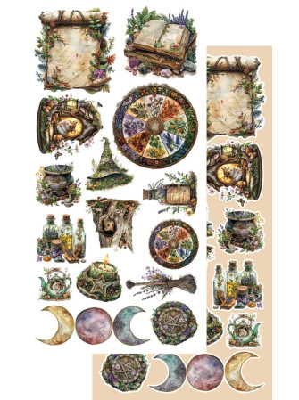 Pack de décors à découper  - Collection  "Tales of moss and fern"  - Alchemy of Art