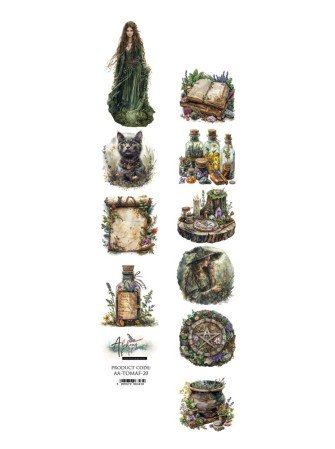 Languette de décors à découper  - Collection  "Tales of moss and fern"  - Alchemy of Art