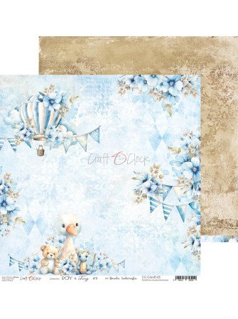 Pack papiers 20 x 20 cm - Mix imprimés + basics - Collection "Boy & Toy" - Craft O'Clock