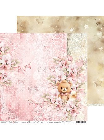 Pack papiers 20 x 20 cm - Collection "Girl & Curl" - Craft O'Clock