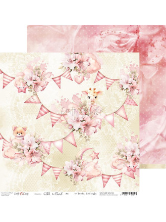 Pack papiers 20 x 20 cm - Mix imprimés + basics - Collection "Girl & Curl" - Craft O'Clock
