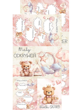 Pack de décors à découper - Flowers & My First Year- Collection  "Girl & Curl"  - Craft O'Clock