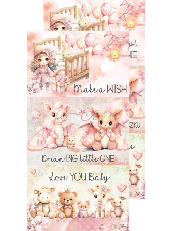 Pack de décors à découper - Flowers & My First Year- Collection  "Girl & Curl"  - Craft O'Clock