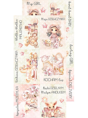 Pack de décors à découper - Flowers & My First Year- Collection  "Girl & Curl"  - Craft O'Clock