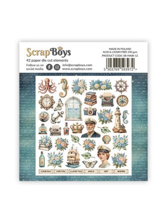 Die cut éléments - Collection "Old Marina" - ScrapBoys