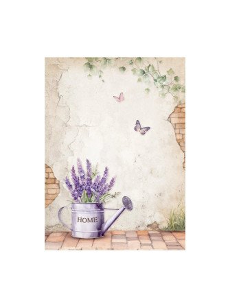 Backgound - Collection Romantic "Lavender" - Feuille de riz -  Stamperia