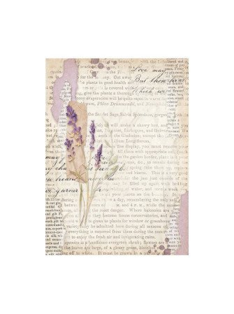 Backgound - Collection Romantic "Lavender" - Feuille de riz -  Stamperia