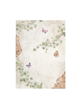Backgound - Collection Romantic "Lavender" - Feuille de riz -  Stamperia