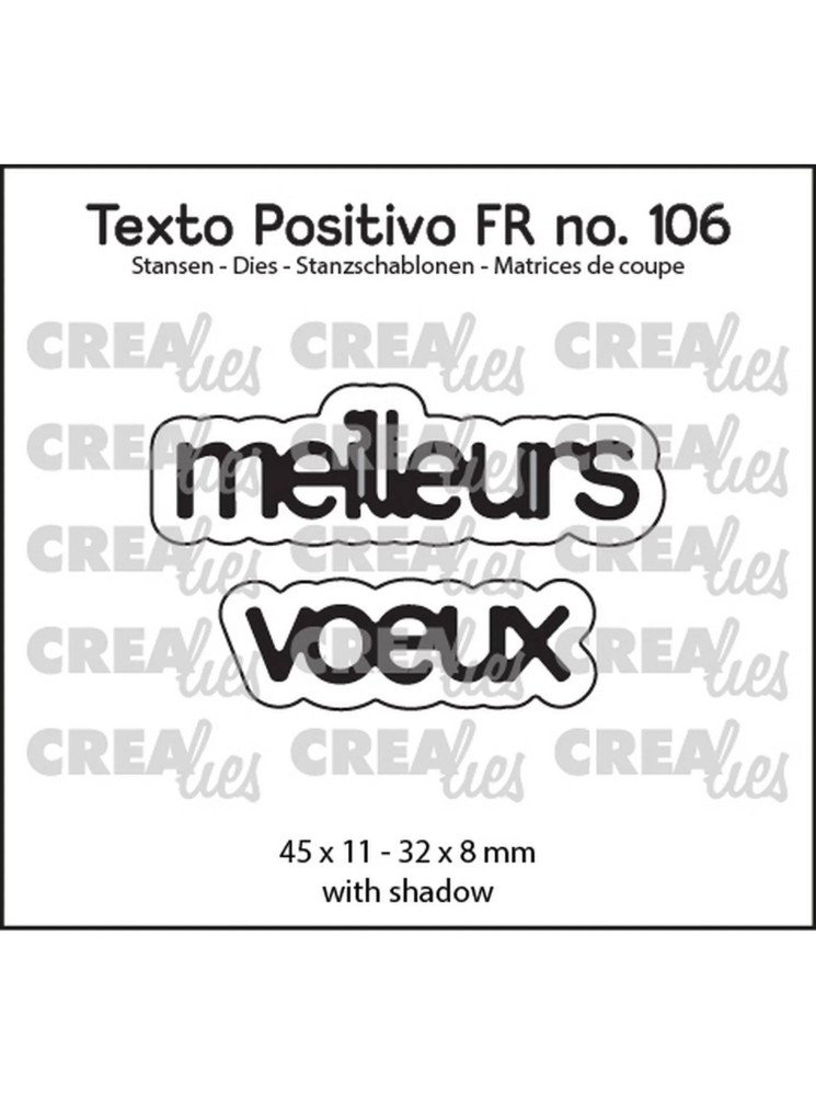meilleurs voeux - matrice de découpe - Crealies