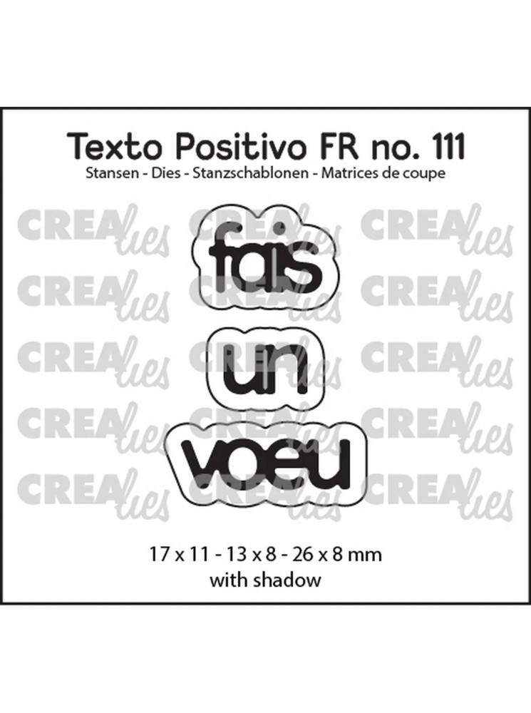 fais un voeu - matrice de découpe - Crealies