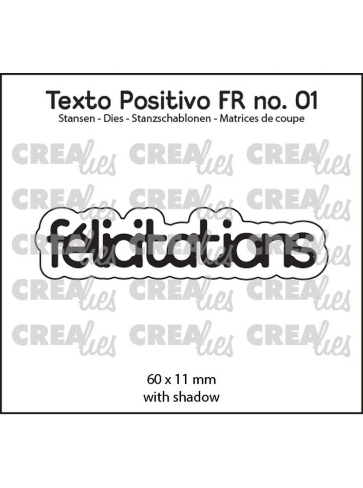 félicitations - matrice de découpe - Crealies