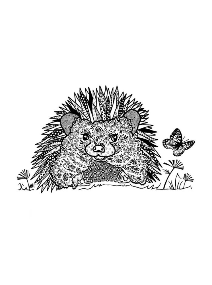Happy Hedgehog - Tampon caoutchouc - Crafty Individuals