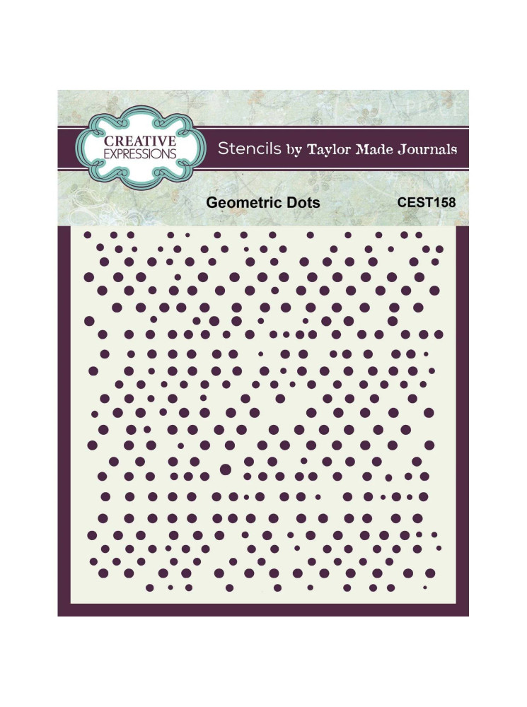 Geometric Dots - Stencils - Collection "Taylor Made Journals" - Creative Expressions