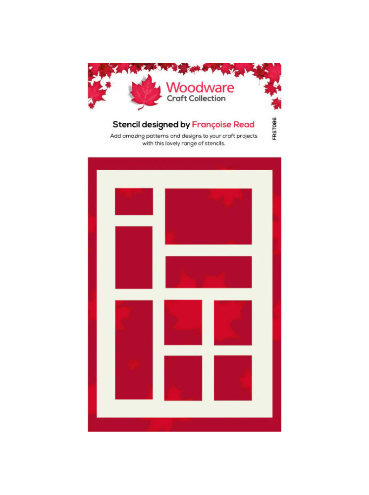 Stencil : Postage Frame - Woodware Craft Collection - Creative Expression