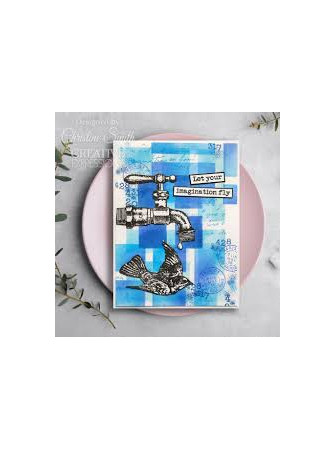 Stencil : Postage Frame - Woodware Craft Collection - Creative Expression