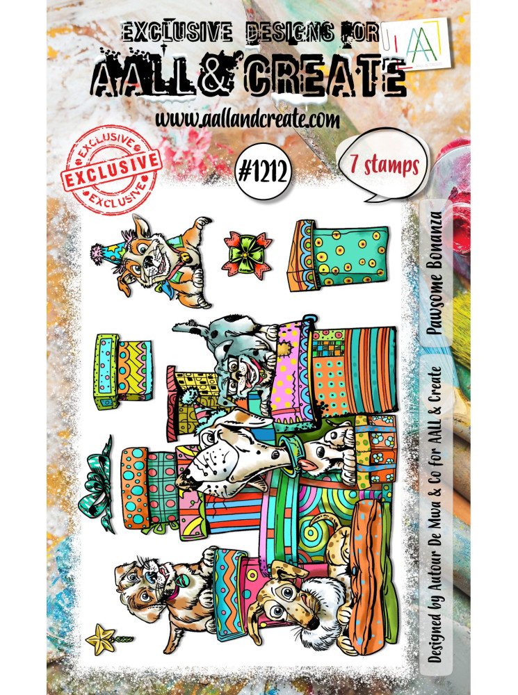 Tampon clear N° 1212 : Pawsome Bonanza - Collection "Yuletide Extravaganza" - Aall & create