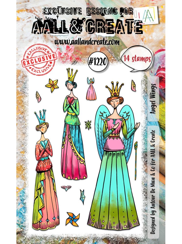 Tampon clear N° 1220 : Angel Wings - Collection "Yuletide Extravaganza" - Aall & create