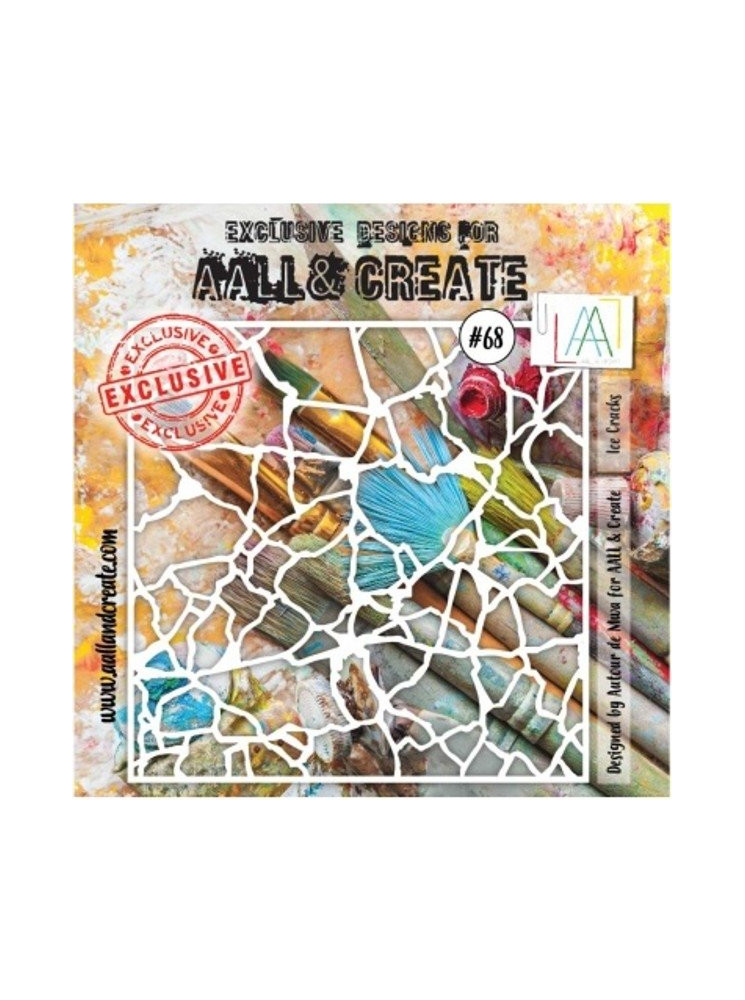 Stencil N°68 - Ice Cracks - Collection "Bright Lights" - Aall & create