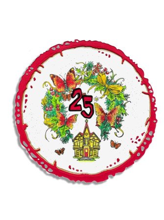 Tampon clear N° 1222 : Ribboned Wreath Delight - Collection "Yuletide Extravaganza" - Aall & create
