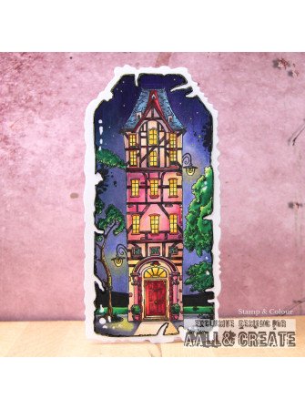 Tampon Clear N° 1234 : Tudor Cottage - Collection "Metamorphtropolis"- Aall & Creates