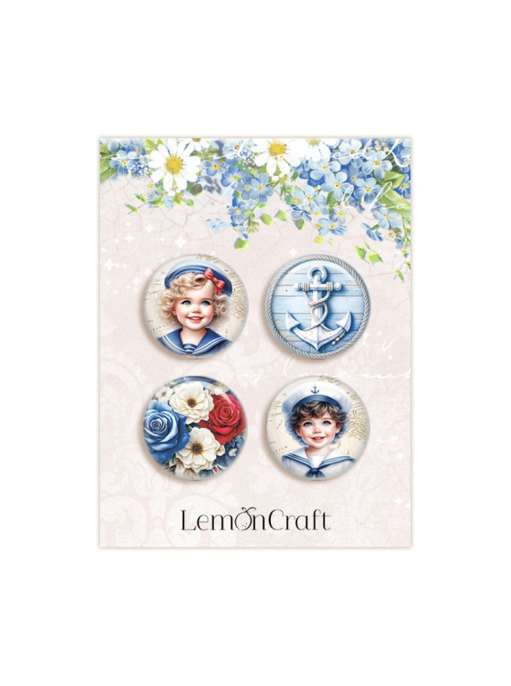 Lot 4 badges - Collection "Sea Story" - Lemon Craft