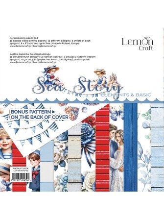 Pack papiers Elements & Basic - Collection "Sea Story" - Lemon Craft