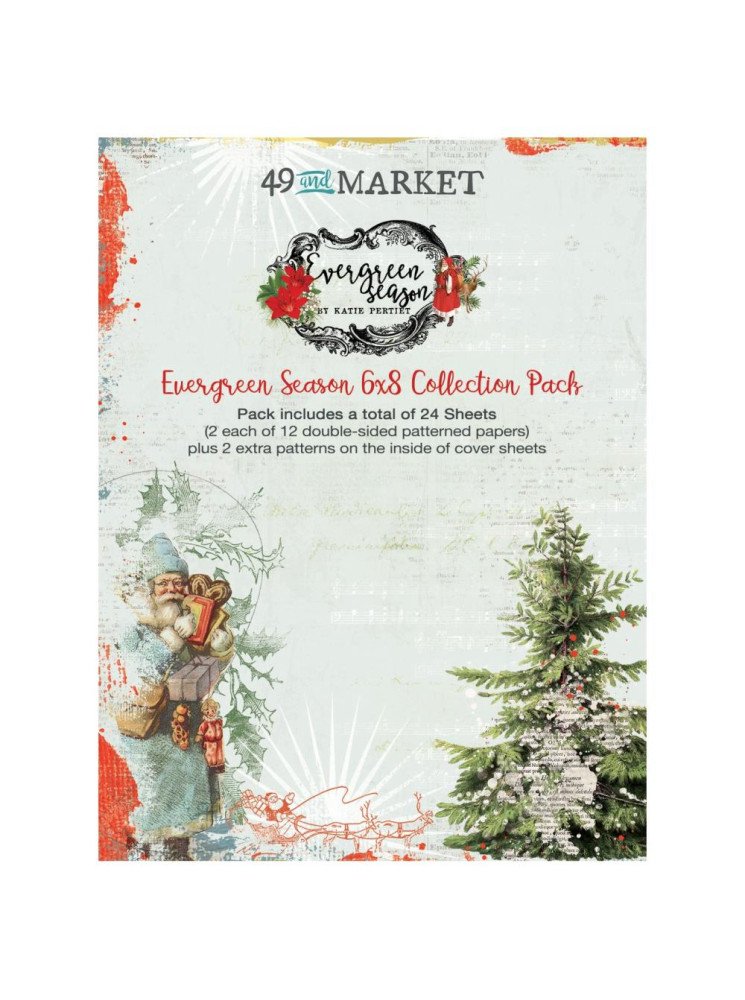 Pack papiers 15 x 20 cm - Collection "Evergreen Season" - 49 and Market