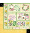 set de 16 papiers imprimés double face - graphic 45 - grow with love