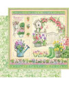 set de 16 papiers imprimés double face - graphic 45 - grow with love