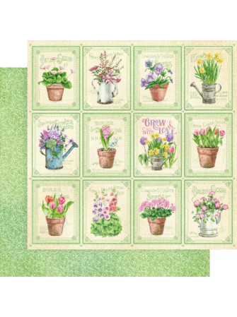 set de 16 papiers imprimés double face - graphic 45 - grow with love