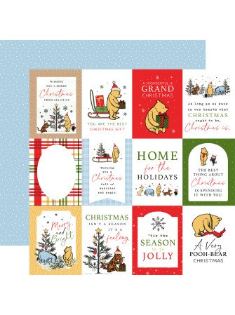 Pack 12 papiers imprimés - Collection "Winnie The Pooh Christmas" - Echo Park