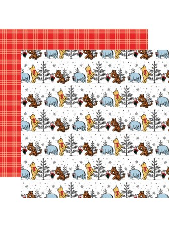 Pack 12 papiers imprimés - Collection "Winnie The Pooh Christmas" - Echo Park