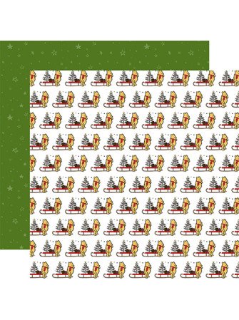 Pack 12 papiers imprimés - Collection "Winnie The Pooh Christmas" - Echo Park