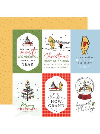 Pack 12 papiers imprimés - Collection "Winnie The Pooh Christmas" - Echo Park