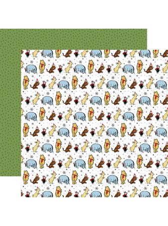 Pack 12 papiers imprimés - Collection "Winnie The Pooh Christmas" - Echo Park