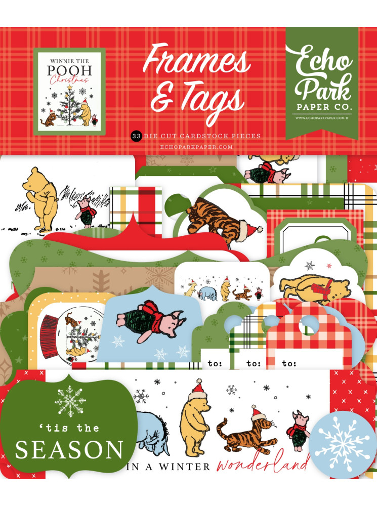 Frames & tags - Collection "Winnie The Pooh Christmas" - Echo Park