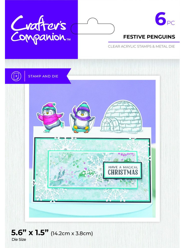 Festive Penguins - combo dies + tampon -  Crafter's Companion