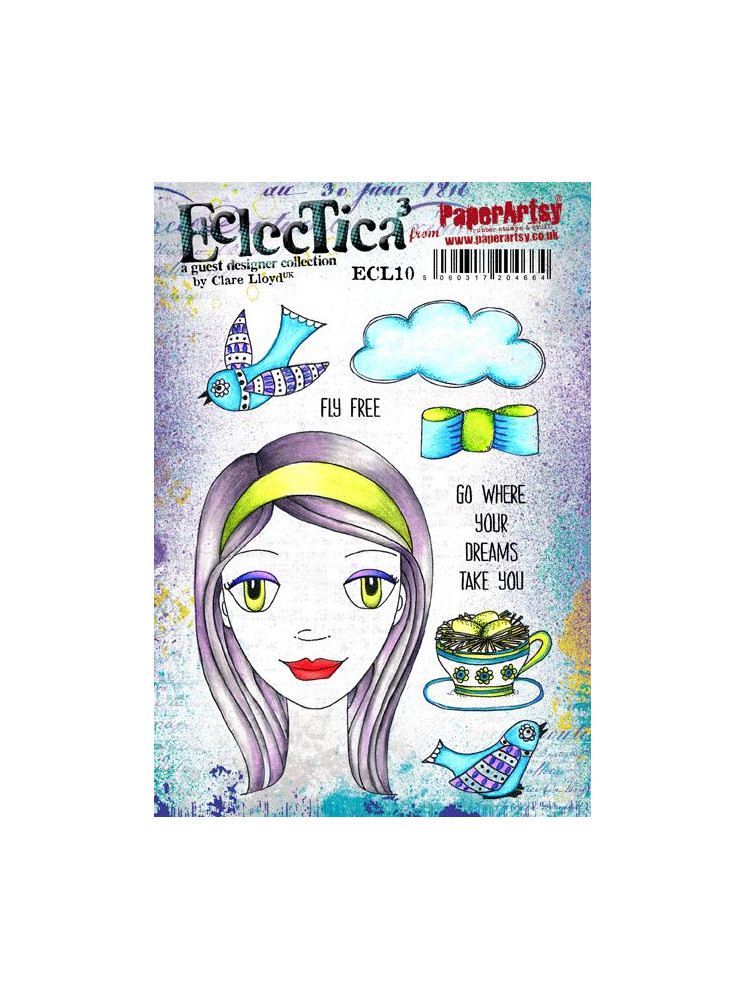 Tampon cling - Clare Lloyd 10 - Collection Eclectica - PaperArtsy