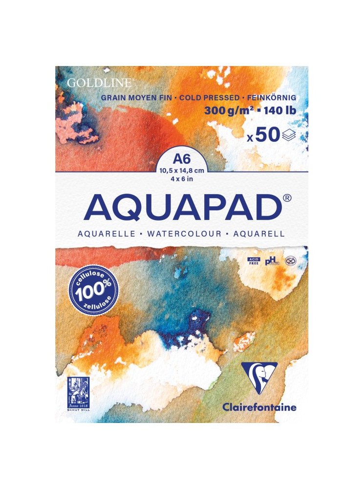 Aquapad - Papier aquarelle A6 - Clairefontaine