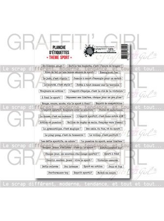 Planche d'étiquettes textes...