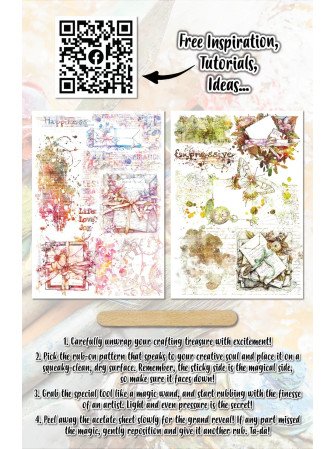 Rub'ons - 17 - Bowed Tidings - Collection "Cardinal Mail" - AAll & Create