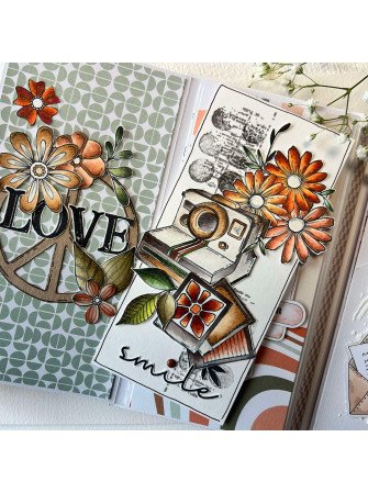 Tampons clear - Polaroïd - Collection "Peace And Love" - Chou & Flowers