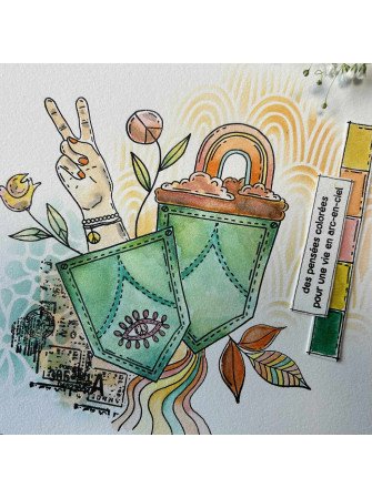 Tampons clear - Good Vibes - Collection "Peace And Love" - Chou & Flowers
