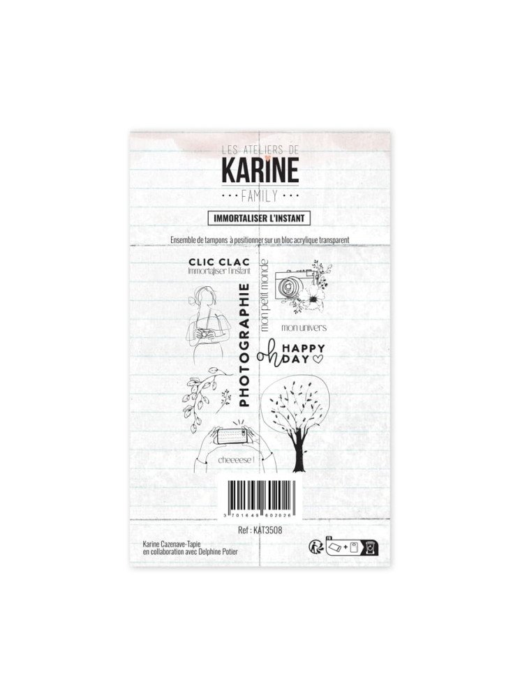 Immortaliser l'Instant - Tampon clear - Collection "Family" - Les Ateliers de Karine
