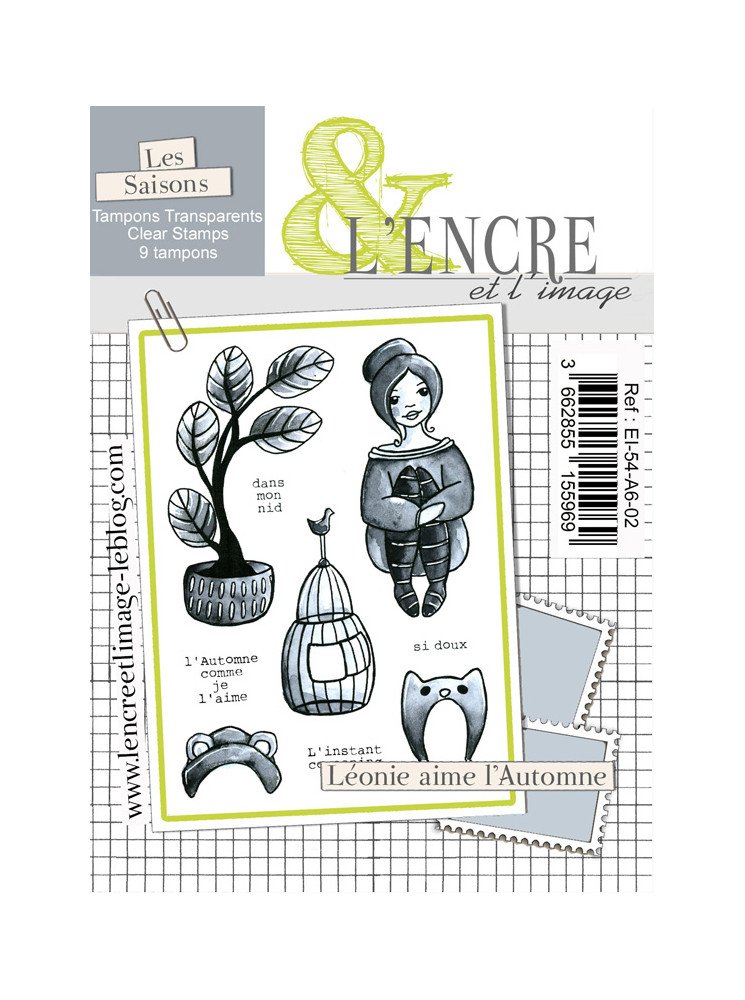 Léonie Aime l'Automne - Tampon clear - Collection 54 "La douceur de l'Automne" - L'Encre & l'Image