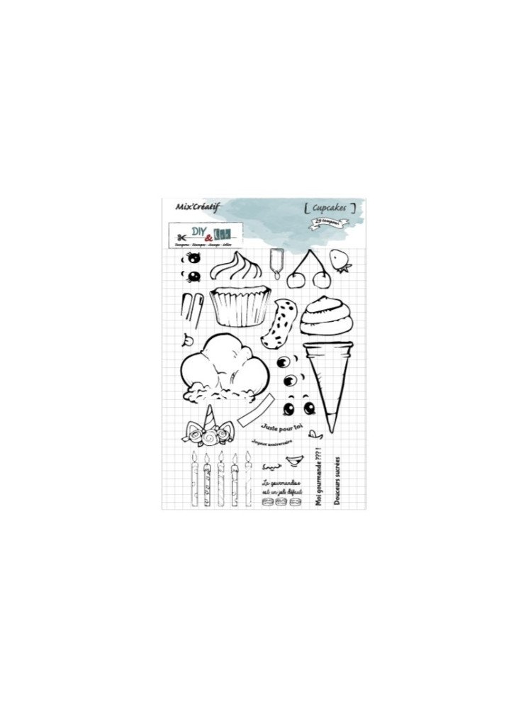 Tampon clear - Cupcake & Cie - DIY & cie