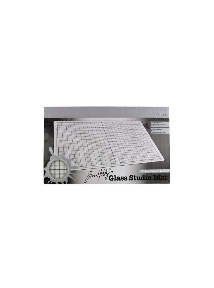 Plaque en verre A3 - Tim Holtz Glass Studio Mat White - Tonic Studio