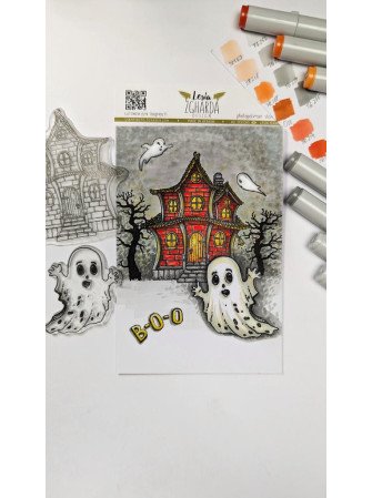 Halloween Ghosts House - Tampon clear - Lesia Zgharda