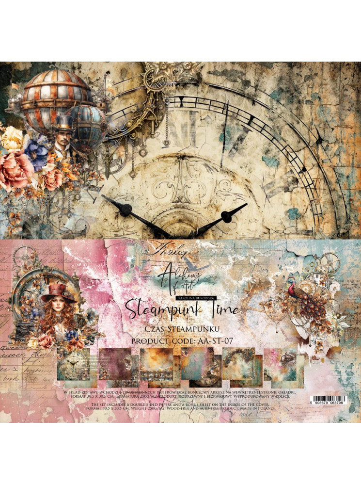 Pack papiers - Collection "Steampunk Time" -  Alchemy of Art