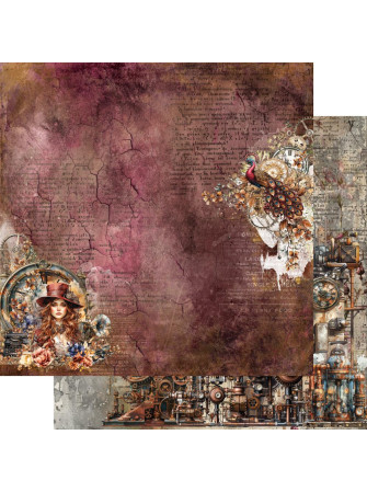 Pack papiers 20 x 20 cm - Collection "Steampunk Time" -  Alchemy of Art